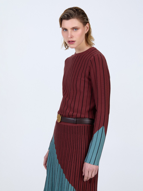 SKATIE BICOLOUR INTARSIA SWEATER