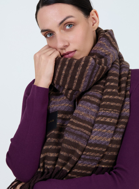SKATIE STRIPED PRINT SCARF