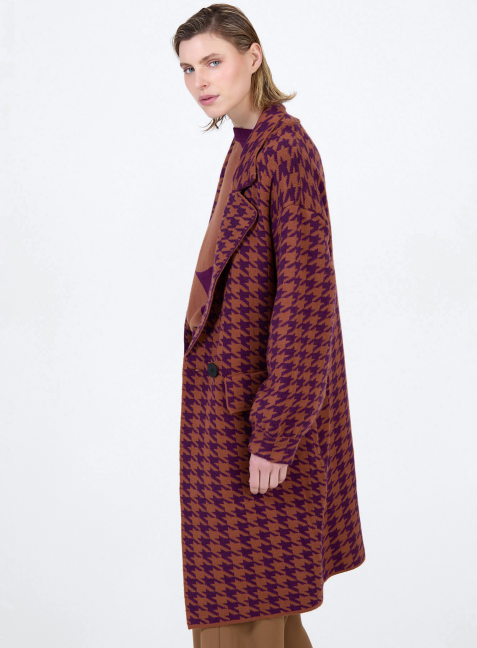 SKATIE JACQUARD HOUNDSTOOTH COAT