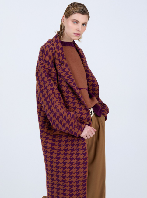 SKATIE JACQUARD HOUNDSTOOTH COAT