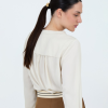 SKATIE SATIN RIBBED BLOUSE