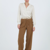 SKATIE SATIN RIBBED BLOUSE