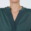 SKATIE SATIN RIBBED BLOUSE