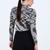 SKATIE PLATED SWEATER WITH WAVES