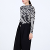 SKATIE PLATED SWEATER WITH WAVES