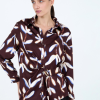 SKATIE FLORAL SATIN BLOUSE