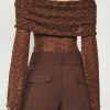 COLCCI SLIM OFF-THE-SHOULDER BLOUSE