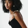 COLCCI COWL NECKLINE DRESS WITH METAL DETAIL