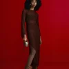 COLCCI LONG DRESS WITH TRANSPARENCY