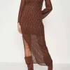 COLCCI LONG DRESS WITH TRANSPARENCY