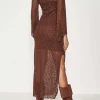 COLCCI LONG DRESS WITH TRANSPARENCY