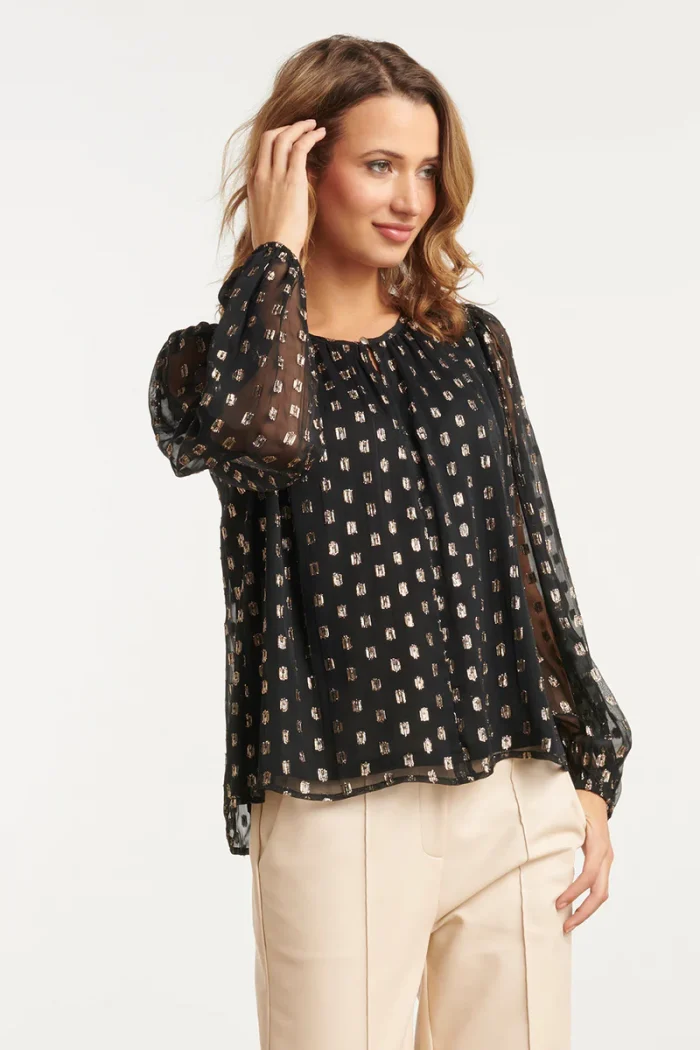 SMASHED LEMON  TOP MET LUREX STIPPEN