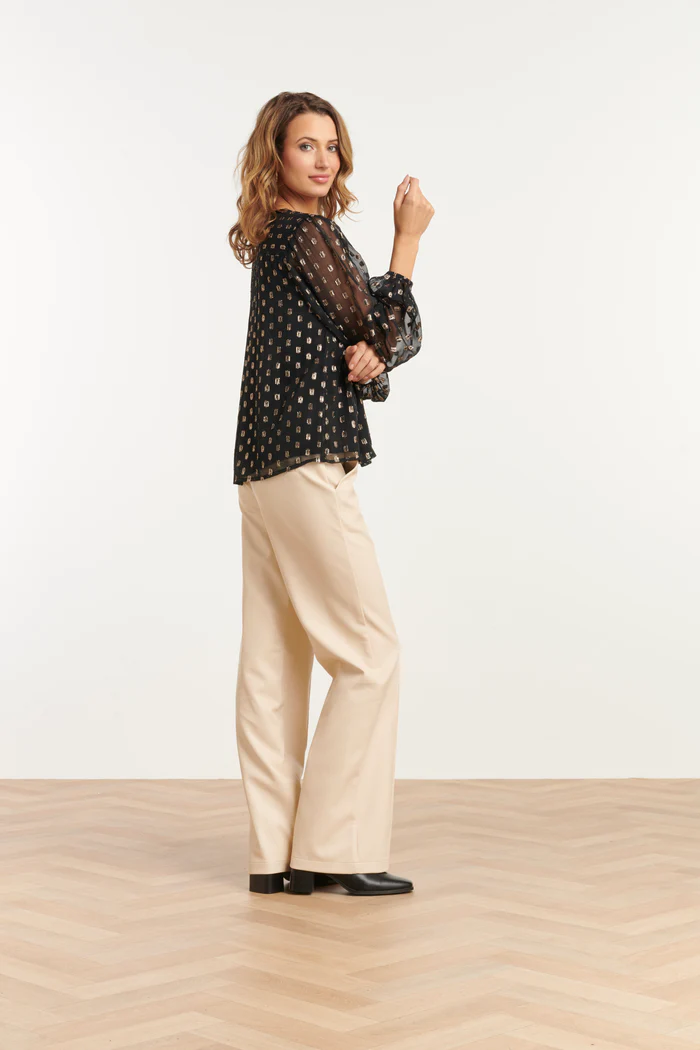 SMASHED LEMON  TOP MET LUREX STIPPEN