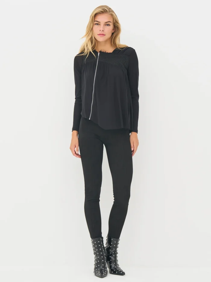 NU ZIP BETH ZIP BLOUSE