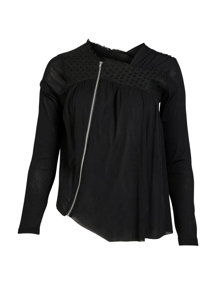 NU ZIP BETH ZIP BLOUSE