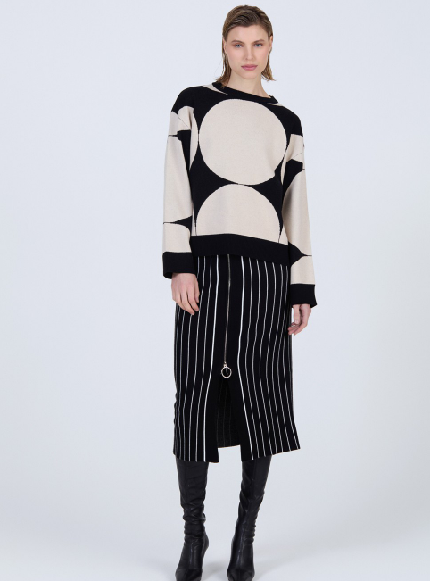 SKATIE KNITTED SKIRT WITH ZIPPER