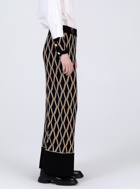 SKATIE GEOMETRIC JACQUARD PANTS