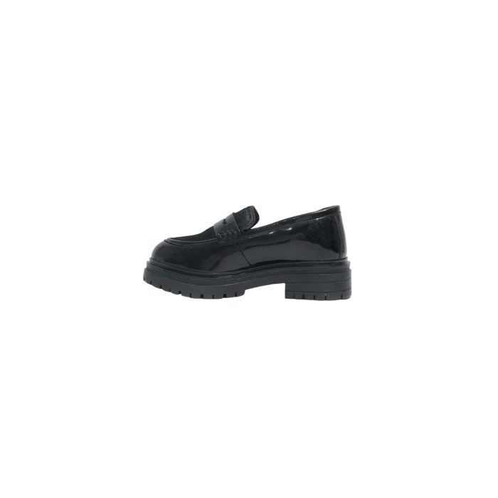 EMANUELLE VEE INDIRA MOCCASIN BLACK PONYSKIN