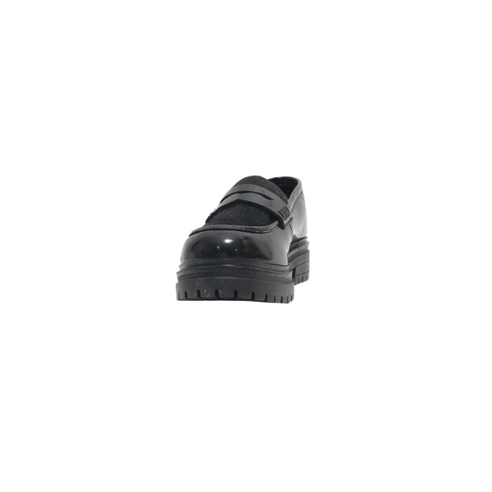 EMANUELLE VEE INDIRA MOCCASIN BLACK PONYSKIN