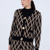 SKATIE GEOMETRIC JACQUARD CARDIGAN