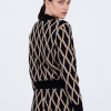 SKATIE GEOMETRIC JACQUARD CARDIGAN