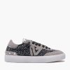 EMANUELLE VEE SNEAKER OLIVIA  HOT RHINESTONE SATIN COMBI BLACK