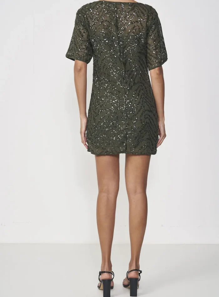 COLCCI VESTIDO PAETE VERDE