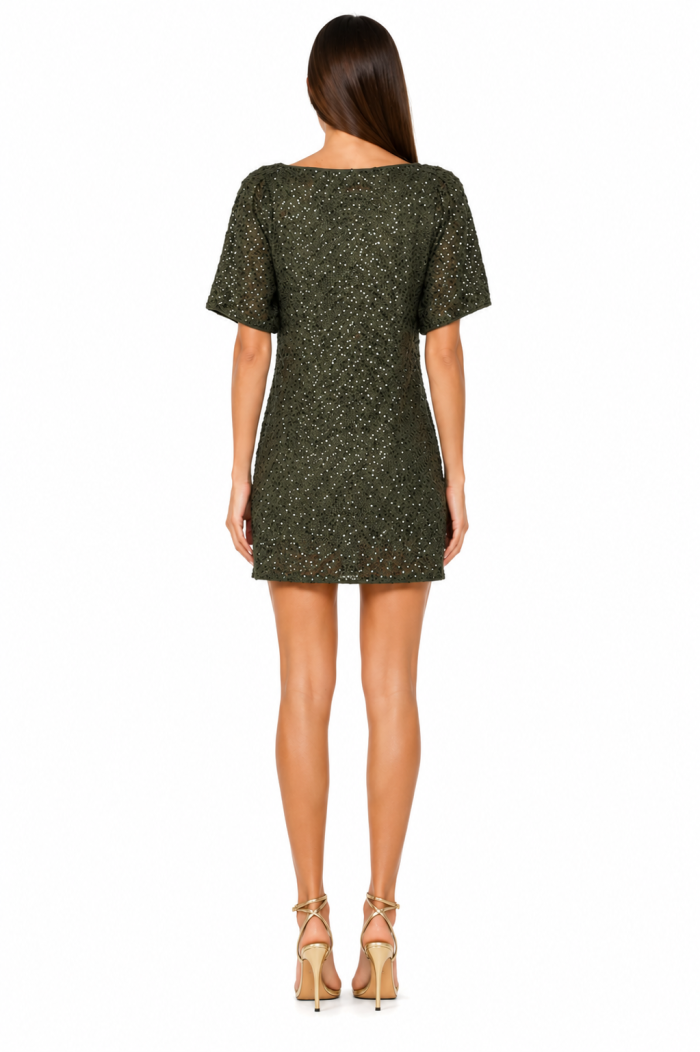 ΒΑΨΚΚ COLCCI VESTIDO PAETE VERDE