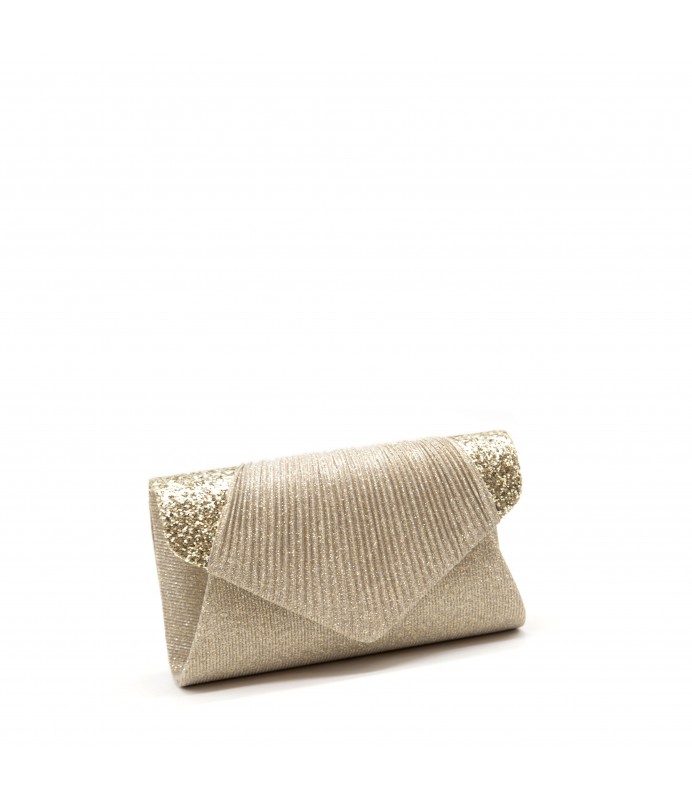 M  M GOLD CLUTCH BAG