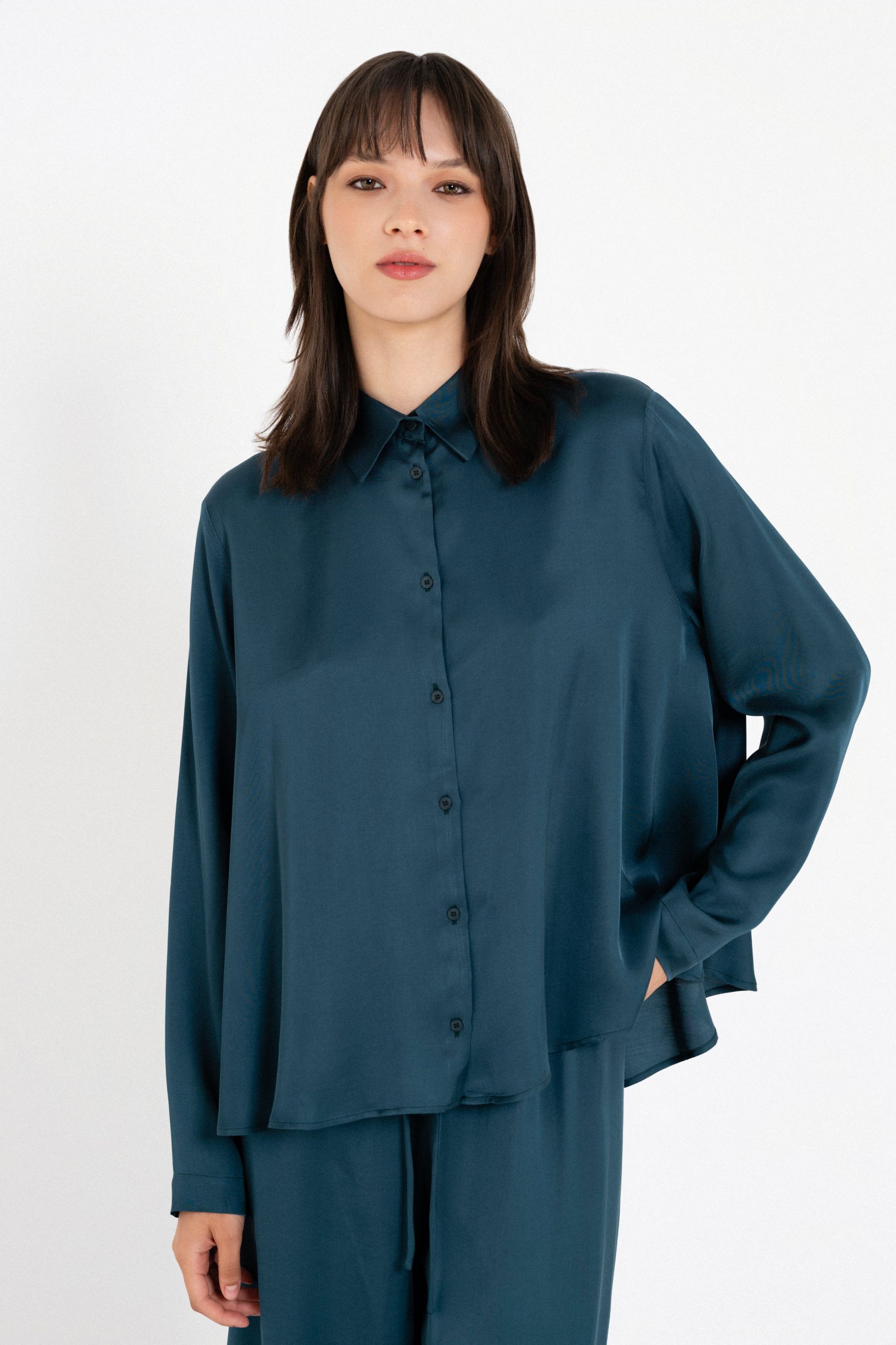 PHILOSOPHY SATIN FINE ECOVERO LONG SLEEVE SHIRT