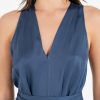 PHILOSOPHY SATIN FINE ECOVERO V NECK DRESS