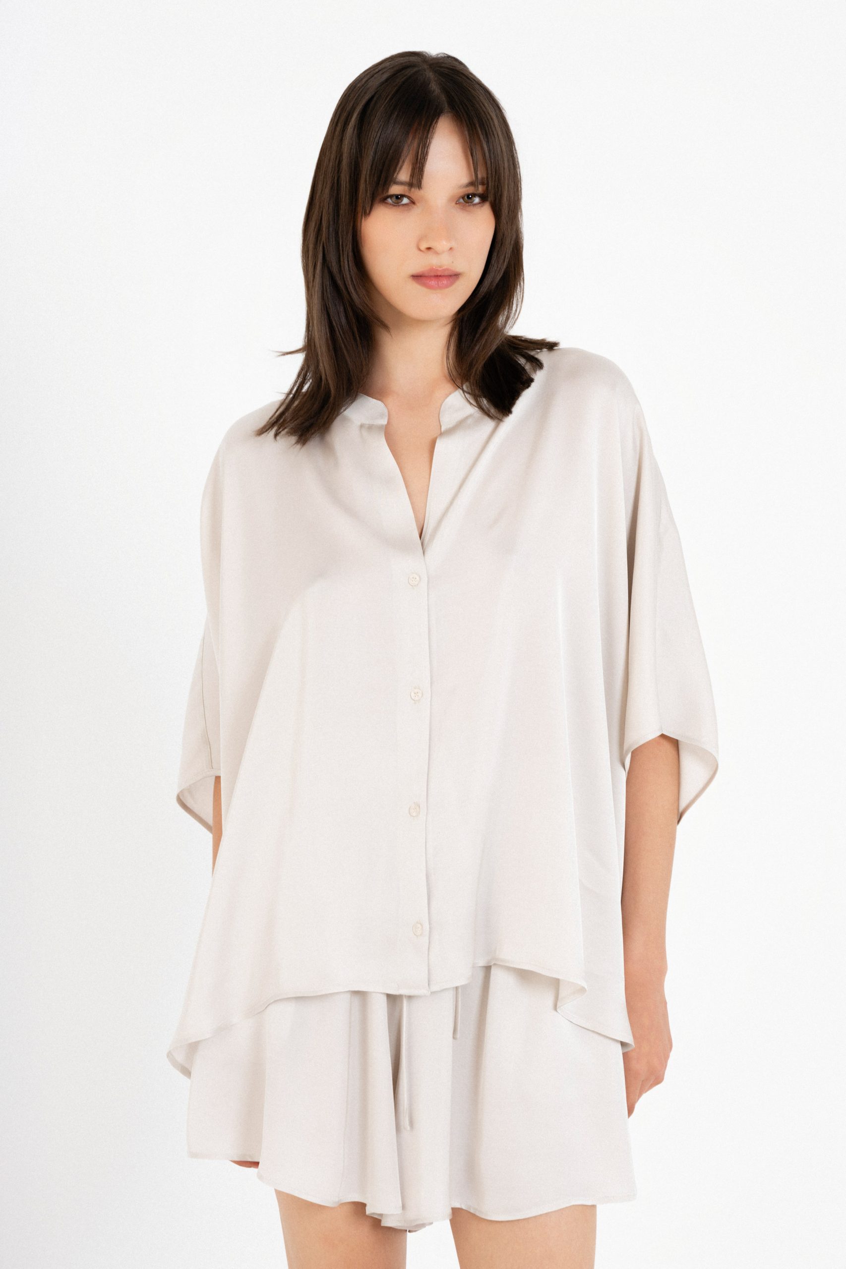 PHILOSOPHY SATIN FINE ECOVERO OVERSIZED SHIRT
