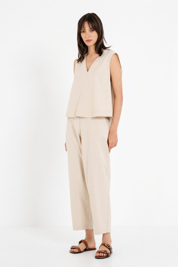 PHILOSOPHY COTTON LYOCELL CROPPED TOP