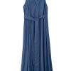 PHILOSOPHY SATIN FINE ECOVERO V NECK DRESS
