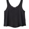 SATIN FINE ECOVERO SLEEVELESS CROPPED TOP