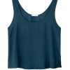 SATIN FINE ECOVERO SLEEVELESS CROPPED TOP