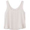 SATIN FINE ECOVERO SLEEVELESS CROPPED TOP