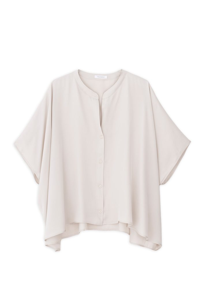 PHILOSOPHY SATIN FINE ECOVERO OVERSIZED SHIRT