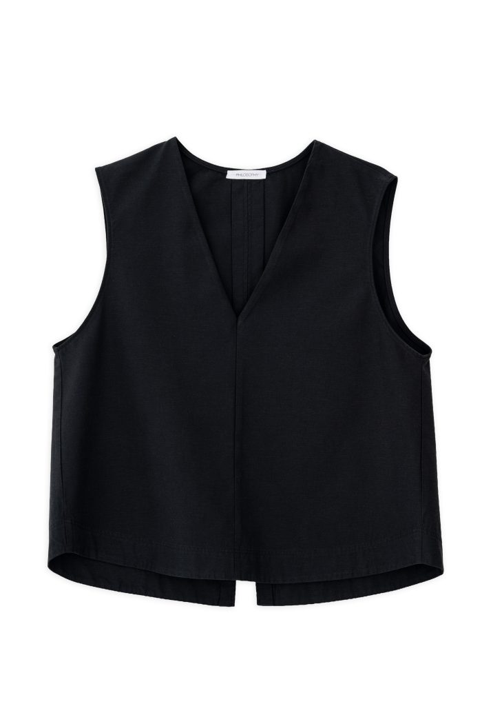 PHILOSOPHY COTTON LYOCELL CROPPED TOP