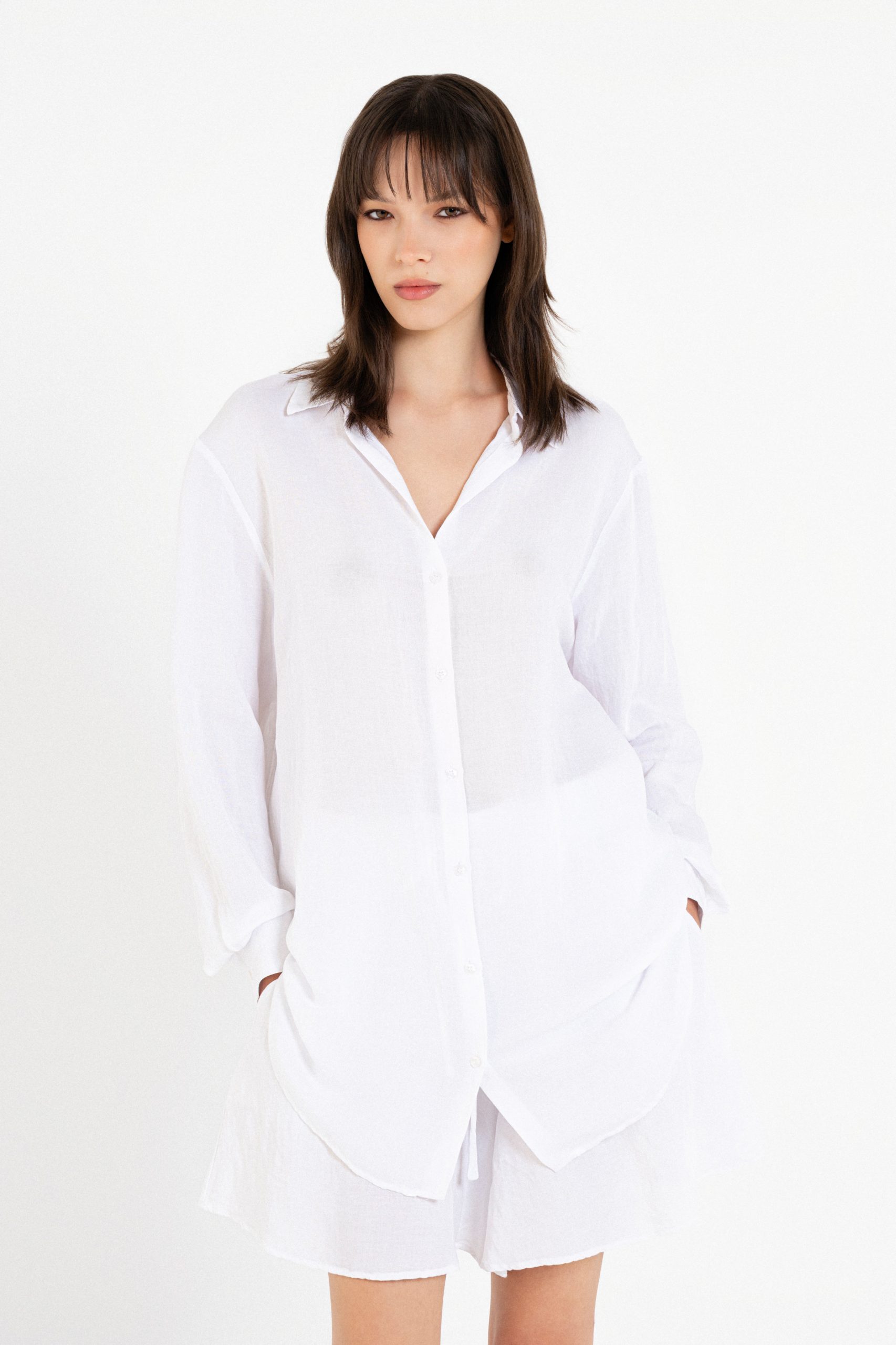 0005 PHILOSOPHY GAUZE OVERSIZED SHIRT