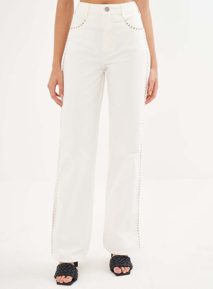 0021100578.3 COLLCI BERLIN TWILL PANTS WITH METAL DETAILS