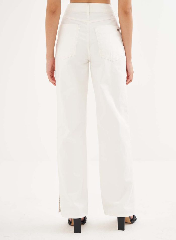 0021100578.BACK COLLCI BERLIN TWILL PANTS WITH METAL DETAILS