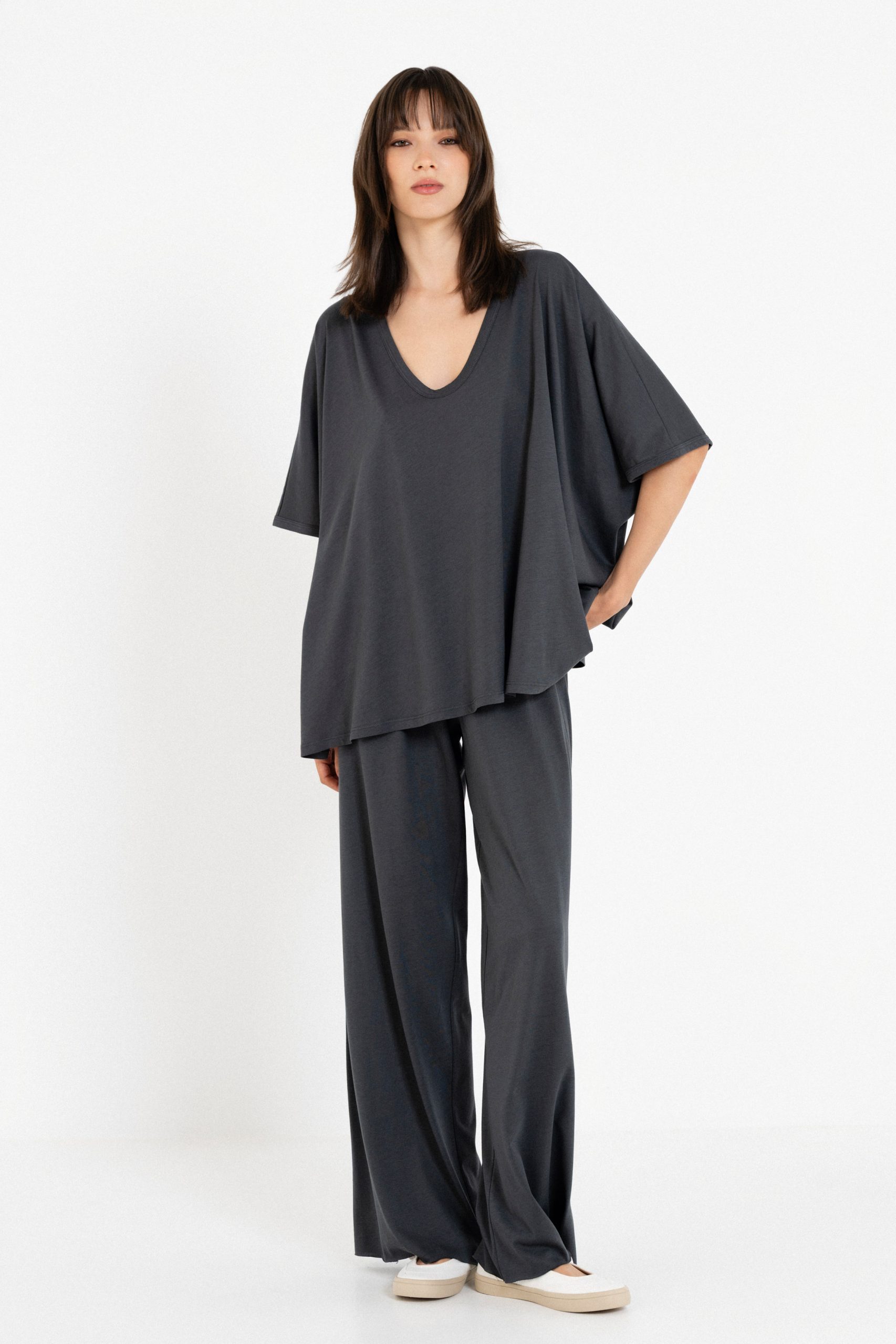 PHILOSOPHY ORGANIC JERSEY OVERSIZED BLOUSE