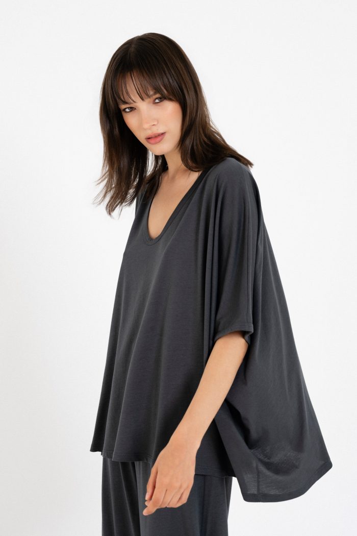 PHILOSOPHY ORGANIC JERSEY OVERSIZED BLOUSE
