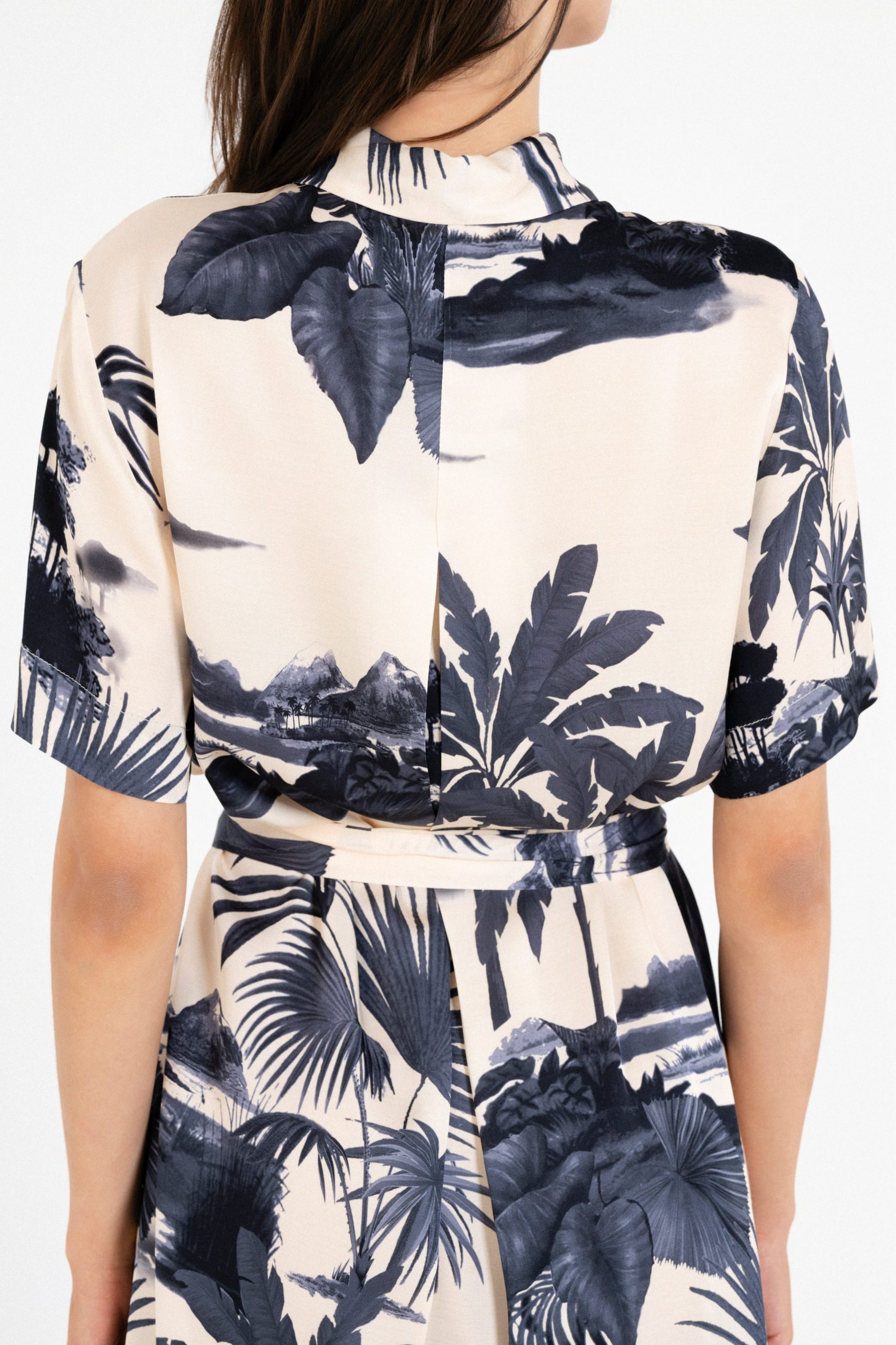 PHILOSOPHY SATIN PRINT SHIRTDRESS