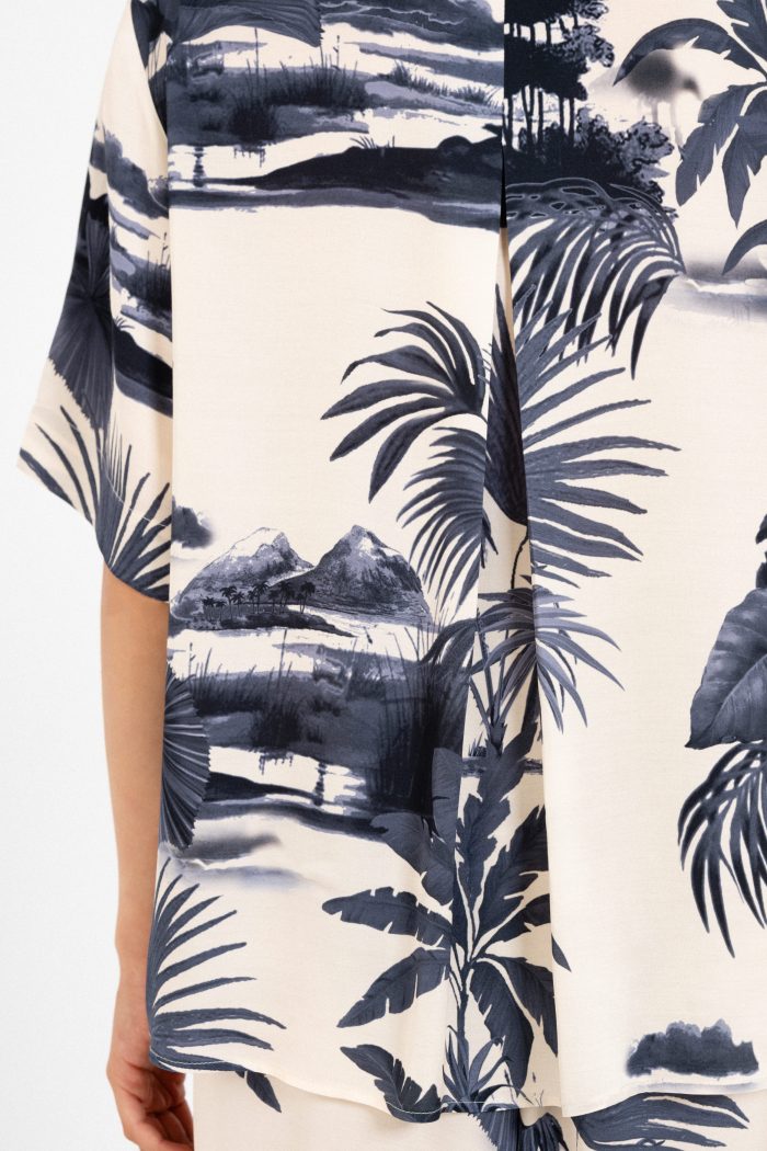 PHILOSOPHY SATIN PRINT SHIRT