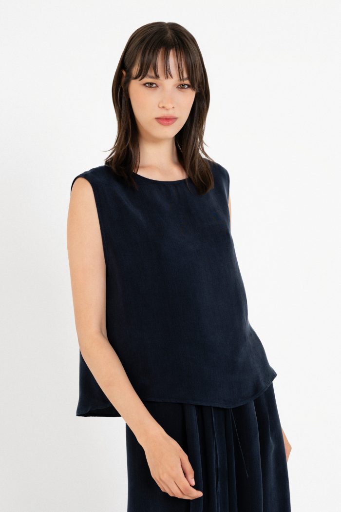 PHILOSOPHY CUPRO CROPPED TOP