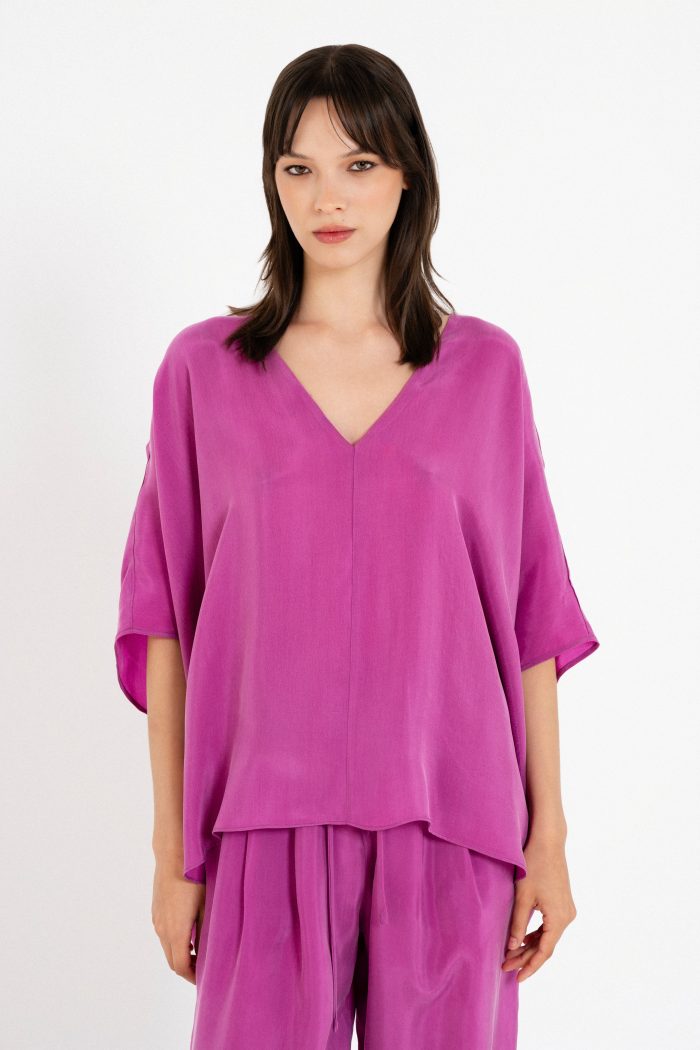 PHILOSOPHY CUPRO OVERSIZED BLOUSE