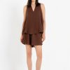 PHILOSOPHY GAUZE V NECK TOP 