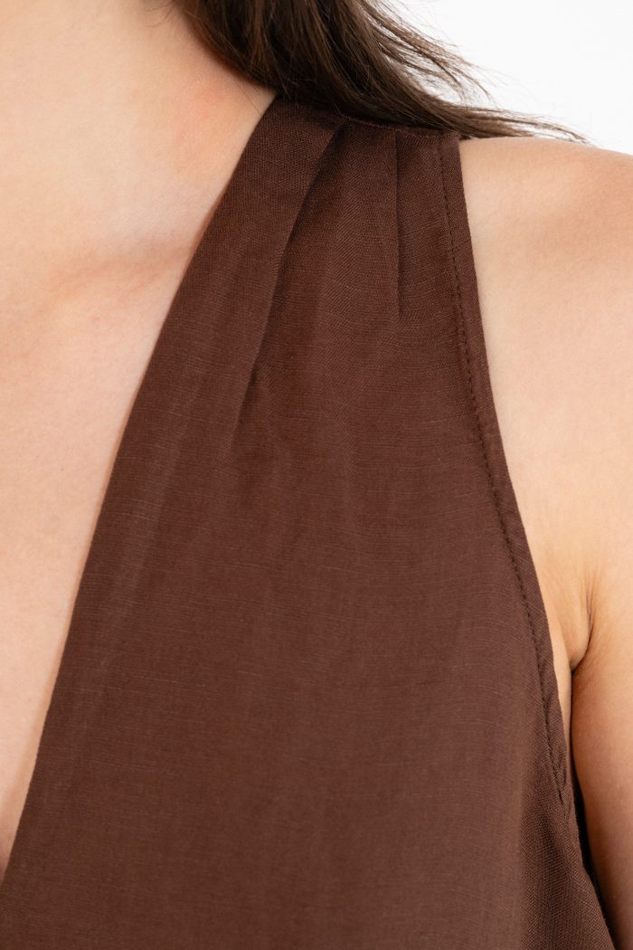 PHILOSOPHY GAUZE V NECK TOP 